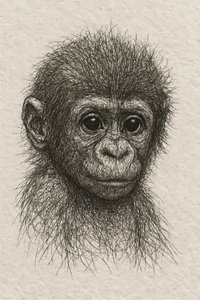 Cachorro de chimpancé inocente de Natalie Bruns
