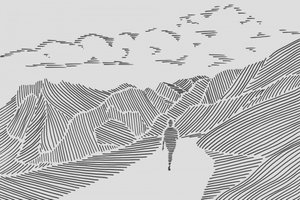 Sendero minimalista por la montaña de Natalie Bruns