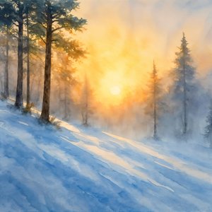 Amanecer brumoso de invierno de Natalie Bruns