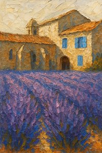 Casa rural de lavanda en la Provenza