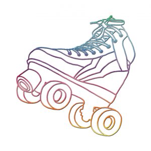 Patín Retro Rainbow de Natalie Bruns