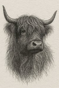 Toro peludo de las Highlands de Natalie Bruns