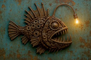 Lámpara de rape de estilo steampunk de Natalie Bruns
