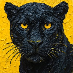 Pantera negra con textura de Natalie Bruns