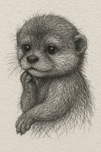 La pequeña nutria pensativa de Natalie Bruns
