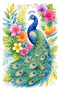 Flor de pavo real en todo su esplendor