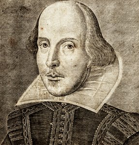 Retrato de William Shakespeare en el frontispicio de Comedias, historias y tragedias i... de Nathan Benn