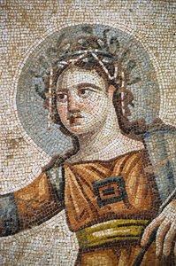 Mosaico romano en la villa Casa de Aion