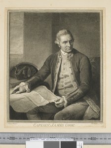 Capitán James Cook, grabado por J. K. Sherwin (1751–90), c.1773-84 (grabado)
