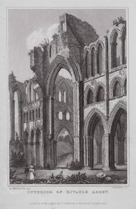 Interior de la Abadía de Rivaulx de Nathaniel (after) Whittock