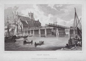Puente de Selby (grabado) de Nathaniel (after) Whittock