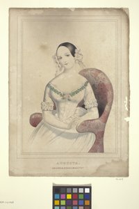 Augusta (litografía coloreada a mano) de Nathaniel Currier