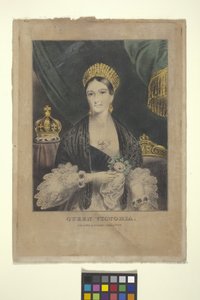 Reina Victoria (litografía coloreada a mano) de Nathaniel Currier