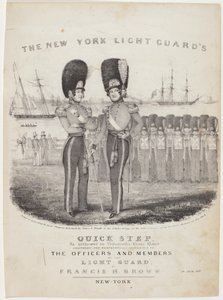 El paso rápido de la Guardia Ligera de Nueva York: Como interpretado por la Banda de Bronce de Dodworth. Compuesto y respetuosamente dedicado a los oficiales y miembros de la Guardia Ligera; por Francis H. Brown