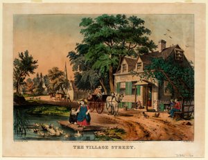 La calle del pueblo de Nathaniel Currier