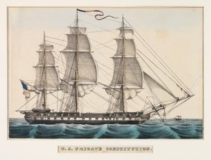 Fragata estadounidense Constitution de Nathaniel Currier