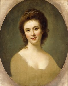 Retrato de la Señorita Sunning, cabeza y hombros de Nathaniel Hone