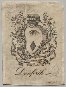 Exlibris: Escudo de Armas con Danforth inscrito