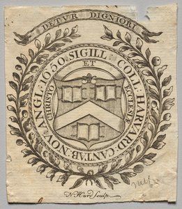 Exlibris: Sello del Colegio de Harvard