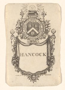 Ex libris de Harvard College (Hancock) de Nathaniel Hurd