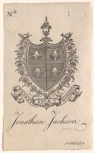 Ex libris de Jonathan Jackson de Nathaniel Hurd