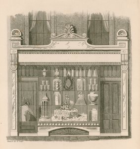 Diseño de fachada de tienda en estilo italiano de Nathaniel Whittock
