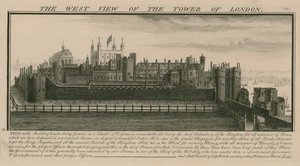 Vista oeste de la Torre de Londres de Nathaniel and Samuel Buck