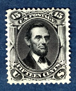 Reedición de 15c Abraham Lincoln, 1875