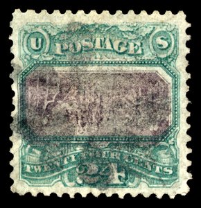 24c Declaración de Independencia G Grill error invertido, 1869