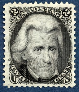 2c Andrew Jackson reedición única, 1875