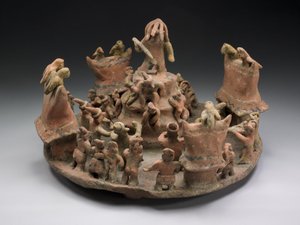 Modelo que representa un centro ritual, A.D. 100-800 de Nayarit Culture