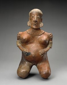 Mujer embarazada arrodillada, 300 a.C.-300 d.C. de Nayarit Nayarit