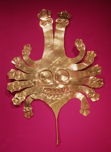 Cabeza de Medusa, de Perú (oro) de Nazca Culture