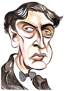 Alban Berg - caricatura en color