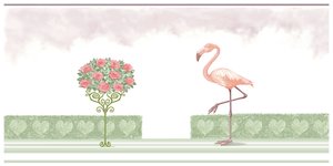 Famingo y rosal, 2021 (digital)
