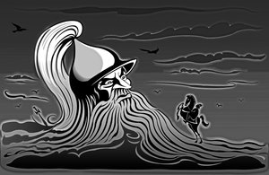 Ruslan y la cabeza del gigante, 2022 (digital) de Neale Osborne