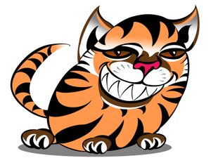 Gato Tigre - dibujo animado de Neale Osborne