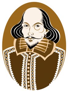 William Shakespeare, poeta y dramaturgo inglés bautizado el 26 de abril de 1564 - 23 de abril de 1616 de Neale Osborne