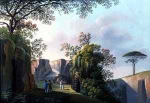 Nápoles: la tumba de Virgilio ("Tompa di Virgilio") de Neapolitan School