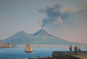 Vista de la Bahía de Nápoles con el Monte Vesubio