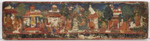 Cubierta de manuscrito budista de Nepalese School