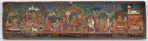 Cubierta de manuscrito budista de Nepalese School
