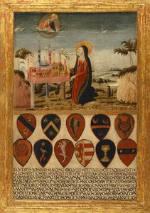 La Virgen María confía la ciudad de Siena a Jesús de Neroccio di (1447 1500) Landi