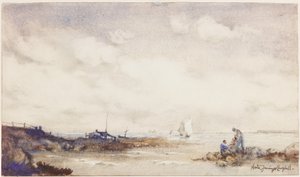 Costa de Sussex (tinta y aguada sobre papel)