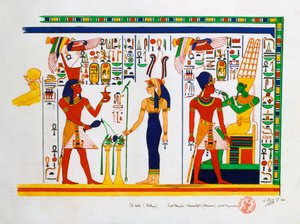 Mural de El-Kab, Egipto, 1841 de Nestor l