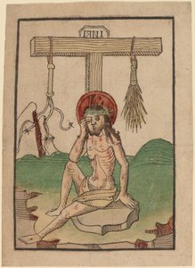 Cristo como el Hombre de Dolores de Netherlandish 15th Century