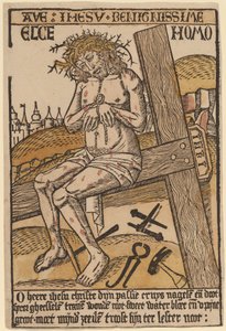Cristo como el Hombre de Dolores de Netherlandish 15th Century