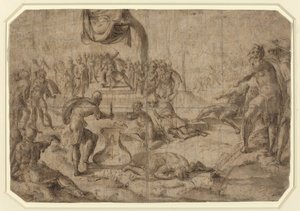 Escena de sacrificio (¿Cayo Mucio Escévola?)