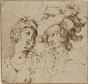 Caballero con una prostituta de Netherlandish 17th Century