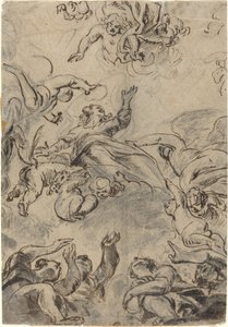 La Asunción de la Virgen de Netherlandish 17th Century